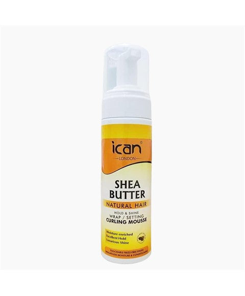 ICAN SHEA BUTTER HOLD AND SHINE CURLING MOUSSE 207 ml Hair Styling Asetena Pa