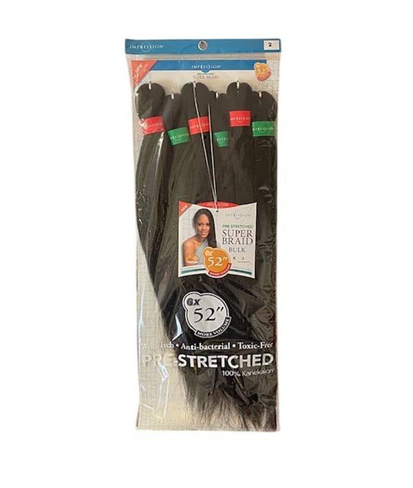 IMPRESSION SYN PRE STRETCHED 6X SUPER BULK 52 inch Color T27 Hair for Braid Extensions Asetena Pa
