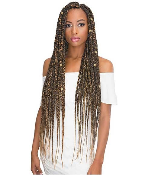 6X EZ TEX SYN PRE STRETCHED BRAID 56 Inch Color 4 Hair for Braid Extensions Asetena Pa