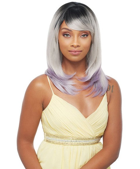 BRAZILIAN SCENT HH RUTH LACE WIG Color Gray Purple Lace Wigs Asetena Pa