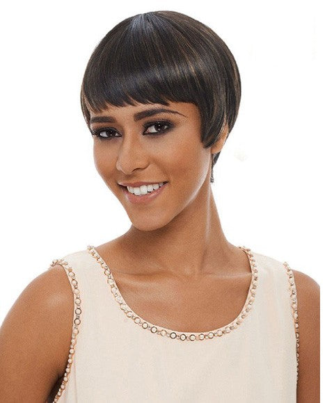 JANET HH HOPE TRACY WIG Color ML1B/Red Human Hair Wigs Asetena Pa
