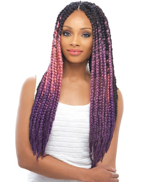 JANET SYN PRE DYED PASTEL COLOR JUMBO BRAID KANEKALON Color PT1B/PINK/PURPLE Hair for Braid Extensions Asetena Pa