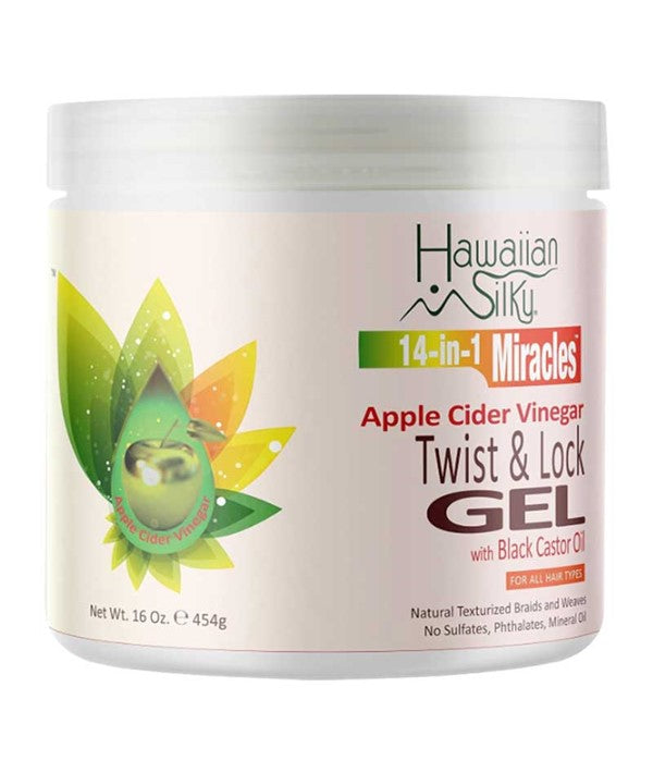HAWAIIAN SILKY 14 IN 1 MIRACLES APPLE CIDER VINEGAR TWIST AND LOCK GEL 454 g Hair Styling Asetena Pa