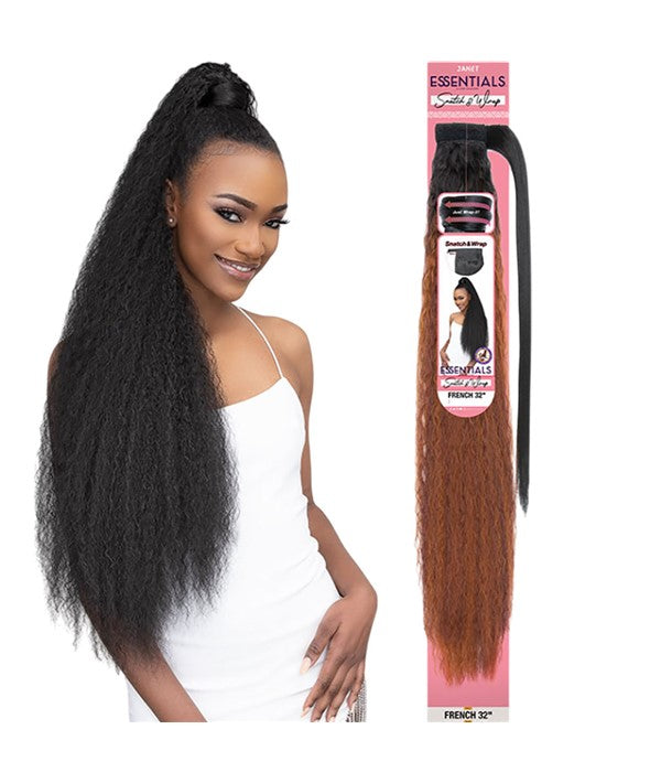 ESSENTIALS SNATCH AND WRAP SYNTHETIC PONY FRENCH 32 Color OET1B/30 PonyTail Asetena Pa