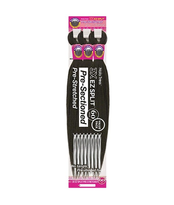 NALA TRESS 3X EZ SPILT PRE STRETCHED BRAID 60 Color OET1B/30 Hair for Braid Extensions Asetena Pa