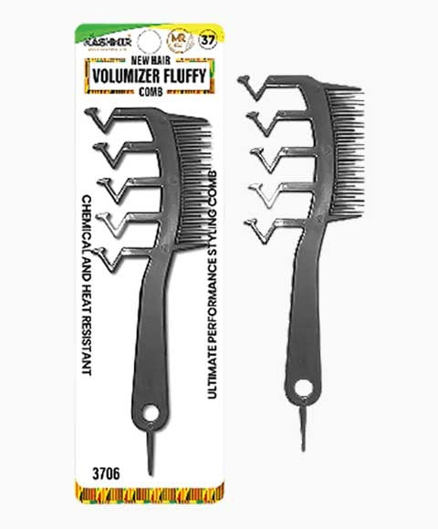 BEAUTY AMBITION NEW HAIR VOLUMIZER FLUFFY COMB 3706 Color Black Hair Brushes and Combs Asetena Pa