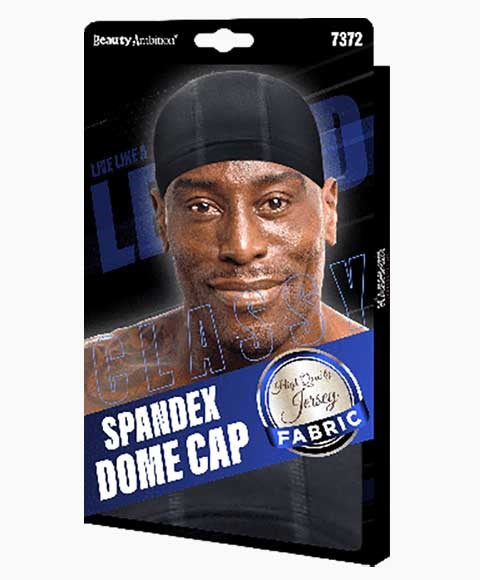 BEAUTY AMBITION CLASSY SPANDEX DOME CAP 7372 Color Black Durags and Caps Asetena Pa