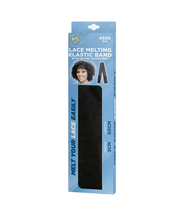 MR LACE MELTING ELASTIC BAND 4508 3cm x 60cm Color Black Extensions Accessories Asetena Pa