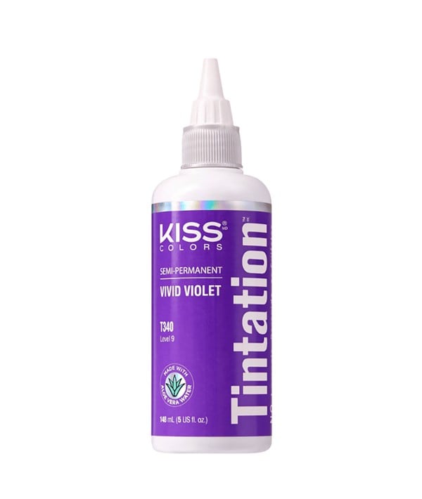 KISS COLORS TINTATION SEMI PERMANENT VIVID VIOLET T340 148 ml Hair Color Asetena Pa