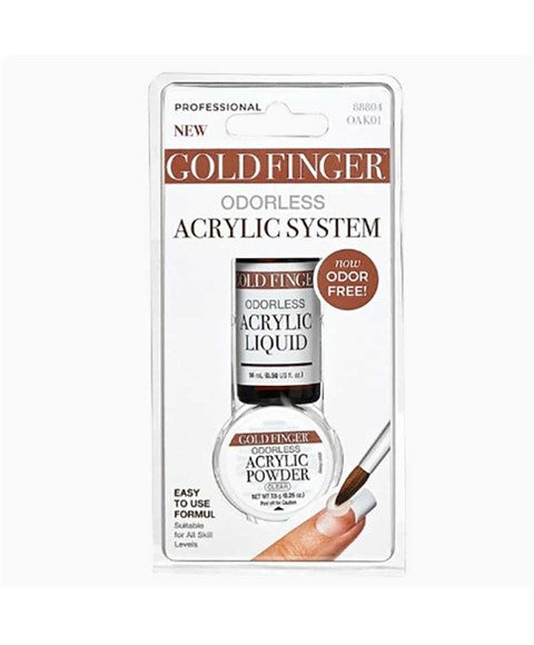 KISS GOLD FINGER ODORLESS ACRYLIC SYSTEM CLEAR OAK01 Nails Asetena Pa