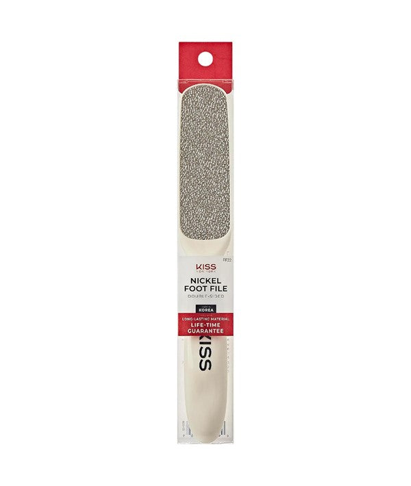 KISS NICKEL DOUBLE SIDED FOOT FILE FF22 Pedicure and Manicure Asetena Pa