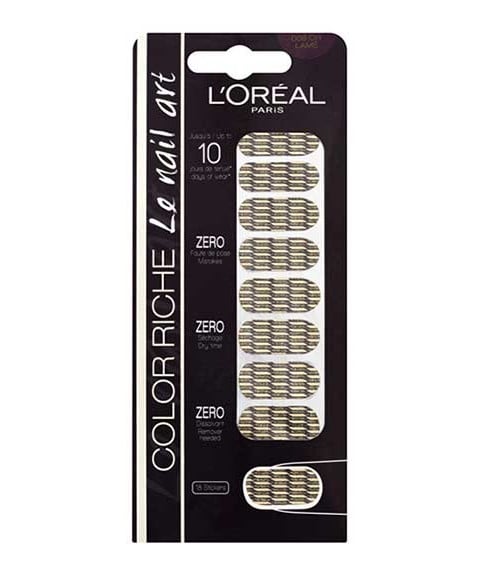COLOR RICHE LE NAIL ART 008 OR LAME 18 Stickers Nails Asetena Pa