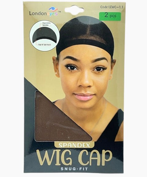 SPANDEX SNUG FIT WIG CAP BROWN One Size Extensions Accessories Asetena Pa