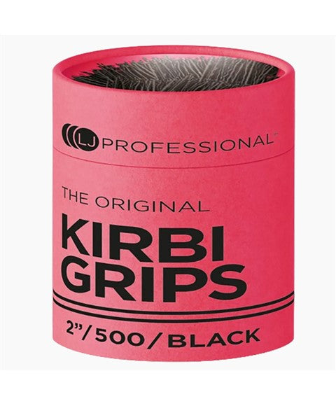 LJ PROFESSIONAL THE ORIGINAL KIRBI GRIPS BLACK 500 Pcs Hair Accessories Asetena Pa