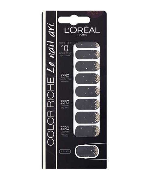 COLOR RICHE LE NAIL ART 009 POUDRE DOR 18 Stickers Nails Asetena Pa