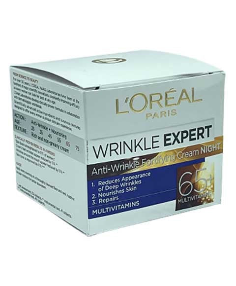 WRINKLE EXPERT 65 PLUS ANTI WRINKLE FORTIFYING NIGHT CREAM 50 ml Skin Treatments Asetena Pa