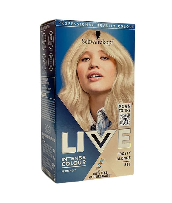 LIVE INTENSE PERMANENT COLOUR B11 FROSTY BLONDE Hair Color Asetena Pa