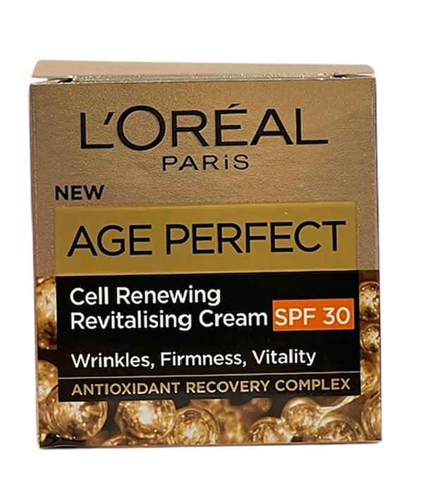 LOREAL AGE PERFECT REVITALISING DAY CREAM SPF30 50 ml Skin Treatments Asetena Pa