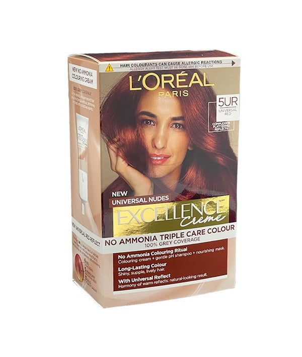 EXCELLENCE CREME NO AMMONIA TRIPLE CARE HAIR COLOUR 5UR UNIVERSAL RED Hair Color Asetena Pa