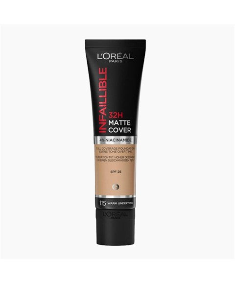 LOREAL INFAILLIBLE 32H MATTE COVER FULL COVERAGE FOUNDATION 30 ML Color 145 Warm Undertone Foundation Asetena Pa