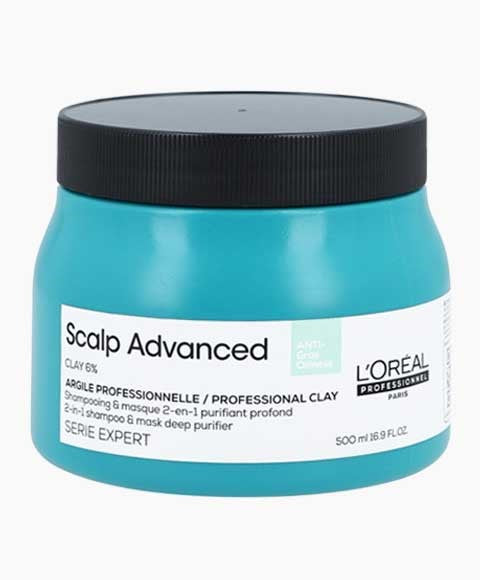 SERIE EXPERT SCALP ADVANCED ANTI OILINESS 2 IN 1 DEEP PURIFIER CLAY MASK 500 ml Treatments Asetena Pa