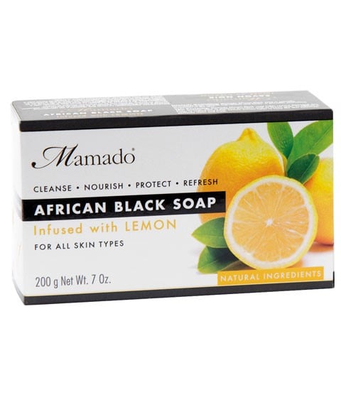 AFRICAN BLACK SOAP INFUSED WITH LEMON 200 g Body Care Asetena Pa