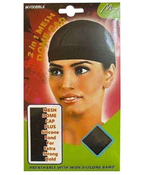 2 IN 1 MESH DOME CAP MY008BLK Durags and Caps Asetena Pa