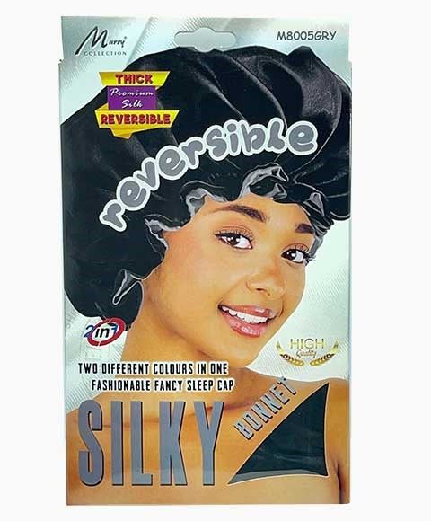 MURRY COLLECTION REVERSIBLE SILKY BONNET M8005GRY Durags and Caps Asetena Pa
