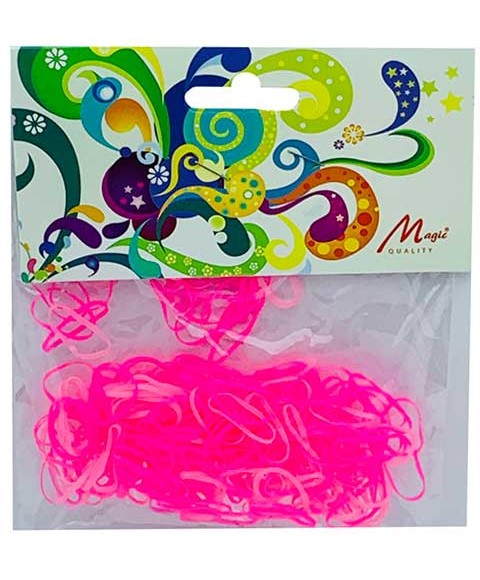 MAGIC QUALITY ELASTIC RUBBER BAND 332 NEON PINK Kids Hair Accessories Asetena Pa