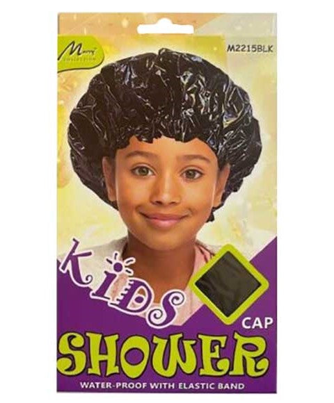 KIDS WATER PROOF SHOWER CAP M2215BLK Color Black Durags and Caps Asetena Pa