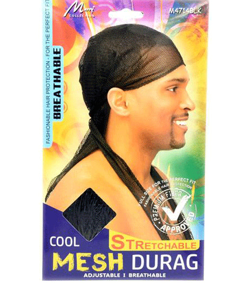 COOL STRETCHABLE MESH DURAG Color M4714BLK Durags and Caps Asetena Pa