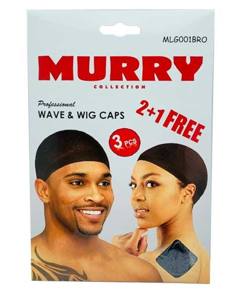 MURRY COLLECTION 3 PCS STOCKING WIG CAP Color MLG001BRO Extensions Accessories Asetena Pa