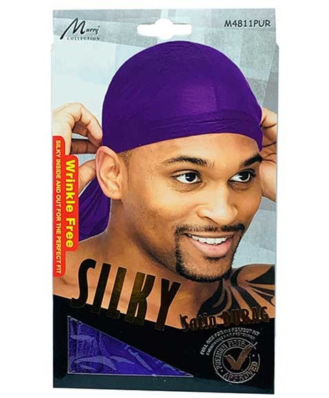 MURRY COLLECTION SILKY SATIN DURAG Color M4811pur Durags and Caps Asetena Pa