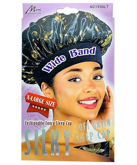 SOFT SATIN SILKY SLEEP CAP M2193GLT X Large Durags and Caps Asetena Pa