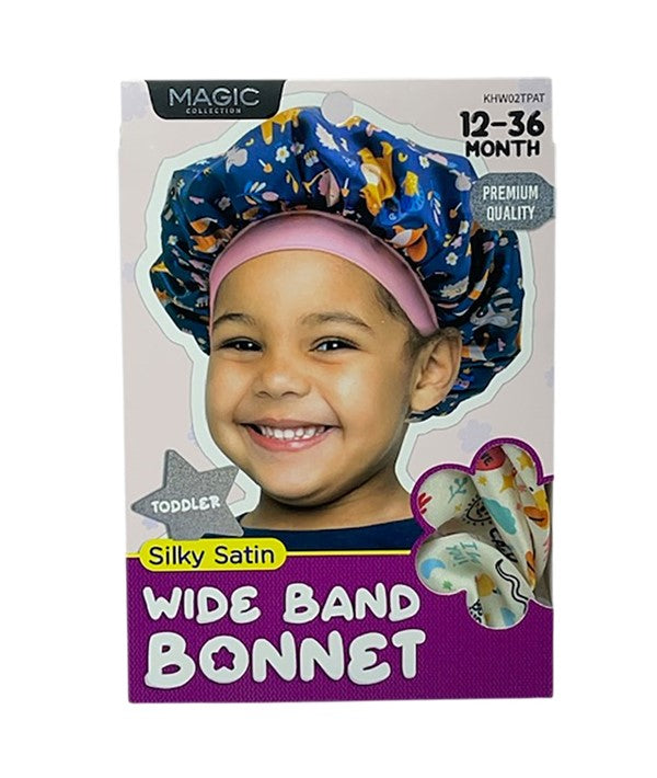 MAGIC COLLECTION TODDLER SILKY SATIN WIDE BAND BONNET KHW02SPAT Kids Hair Accessories Asetena Pa