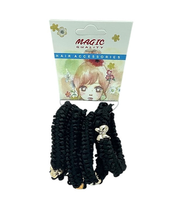 MAGIC QUALITY HAIR ELASTIC BANDS P6BLK Kids Hair Accessories Asetena Pa