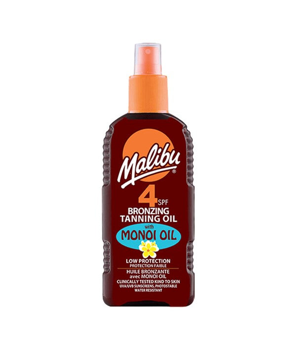 MALIBU BRONZING TANNING OIL WITH MONOI OIL SPF4 200 ml Skin Treatments Asetena Pa