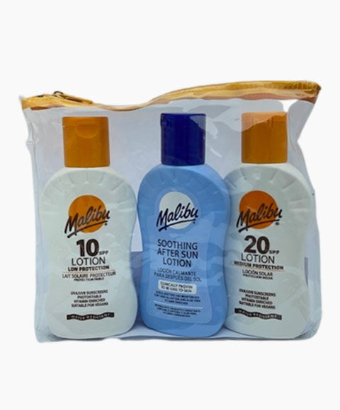 MALIBU TRAVEL BAG SPF10 AND SPF20 LOTION Skin Moisturizing Asetena Pa