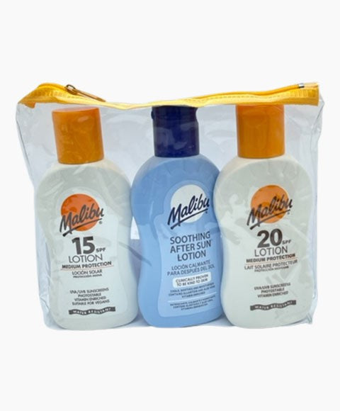MALIBU TRAVEL BAG SPF15 AND SPF20 LOTION Skin Treatments Asetena Pa