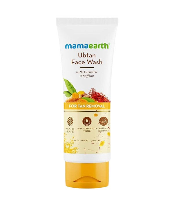UBTAN FACE WASH WITH TURMERIC AND SAFFRON 100 ml Skin Wash Asetena Pa