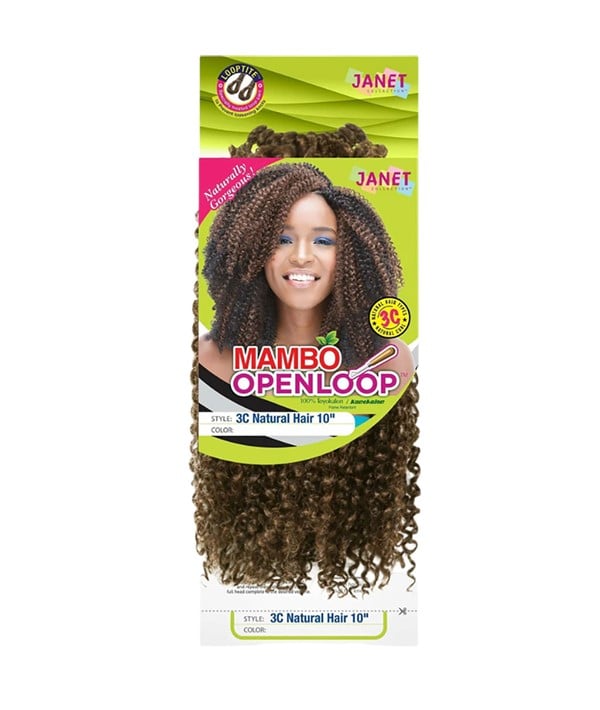 MAMBO OPEN LOOP 2X 3C NATURAL HAIR BRAID 10 Color 4 Hair for Braid Extensions Asetena Pa