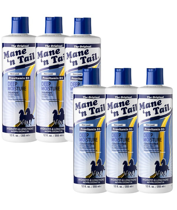 MANE N TAIL DEEP MOISTURIZING SHAMPOO AND CONDITIONER BUNDLE 3Shampoo3Conditioner Shampoo Asetena Pa