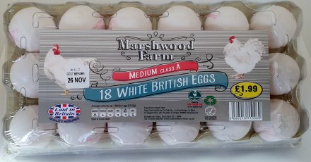 Marshwood Fresh Medium Eggs 20x6's