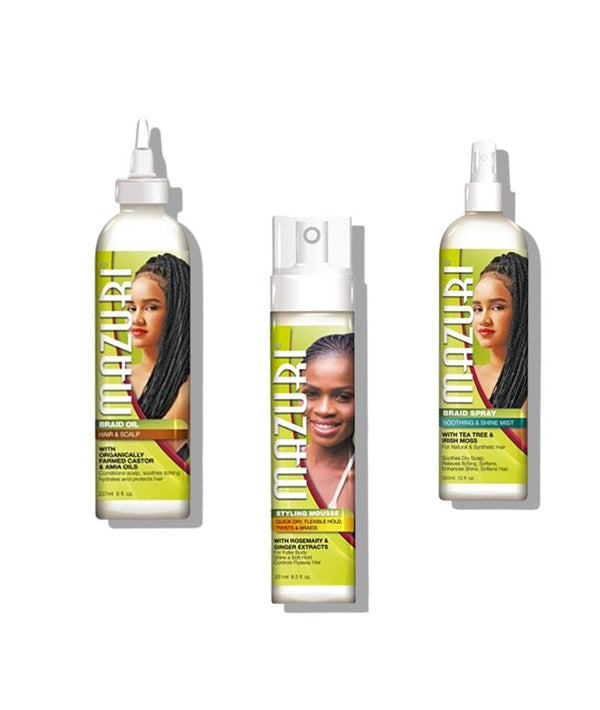 BRAIDS CARE COLLECTION BRAIDS AND SCALP CARE BUNDLE Sprays, Serums and Oils Asetena Pa