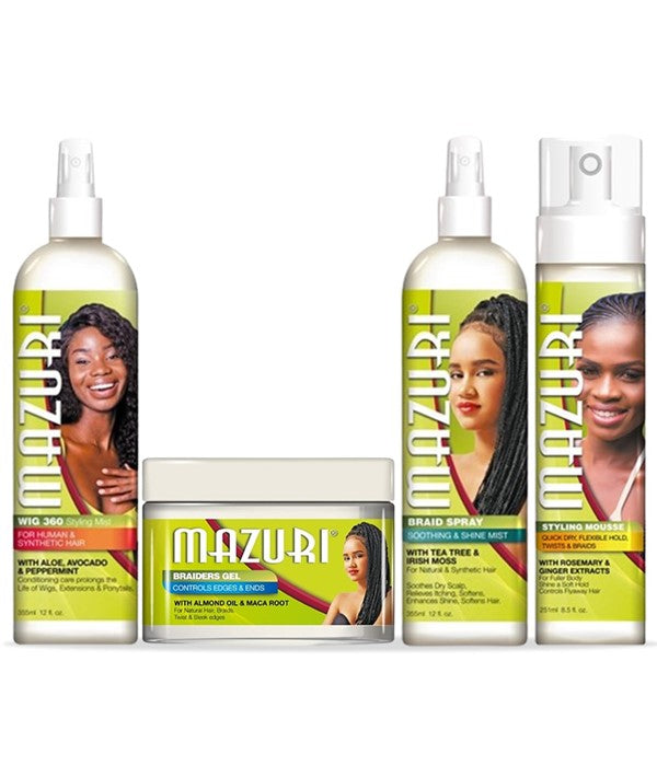 BRAIDS CARE COLLECTION STYLING BRAIDS BUNDLE Sprays, Serums and Oils Asetena Pa