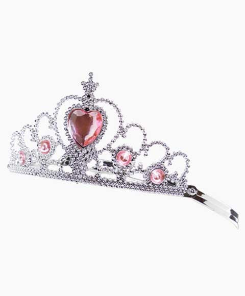 PLASTIC TIARA WITH HEART GEM 7145 Kids Hair Accessories Asetena Pa
