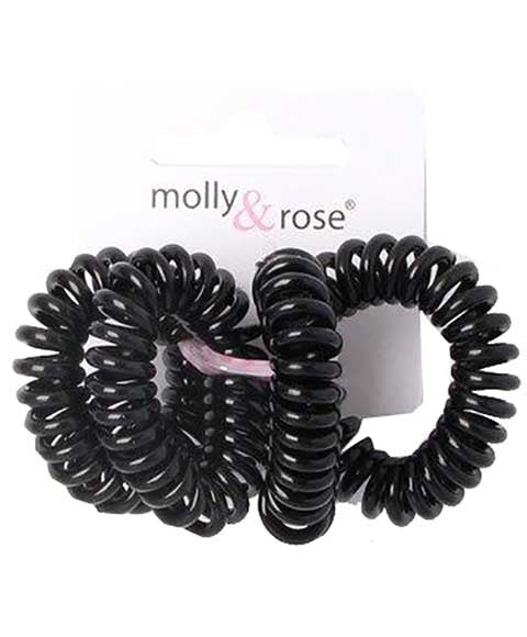 SPIRAL HAIR BOBBLE GRIPS BLACK 5757 Kids Hair Accessories Asetena Pa