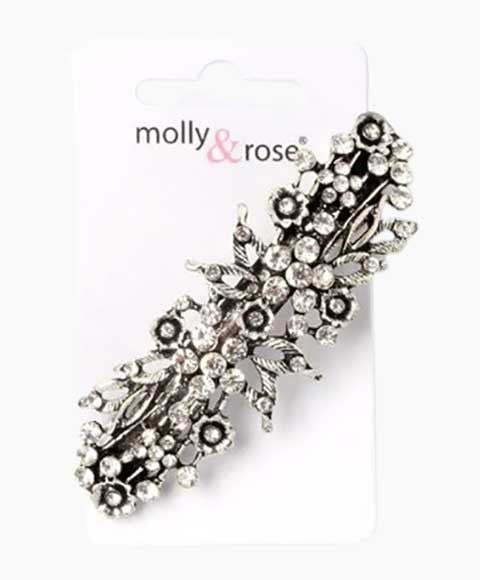 VINTAGE STYLE CRYSTAL FLOWER BARRETTE 4226 8 cm Kids Hair Accessories Asetena Pa