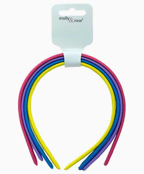 WIDE COVERED ALICEBAND 8345 4 pcs Color Assorted Kids Hair Accessories Asetena Pa
