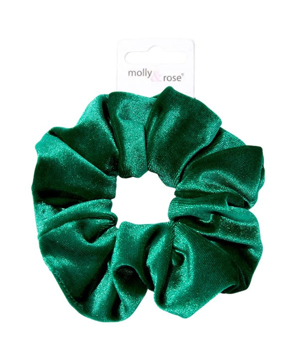 HIGH SHINE GREEN VELVET LARGE SCRUNCHIE 9329 Kids Hair Accessories Asetena Pa
